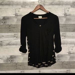 EUC Anthropologie horse Tunic top Sz S